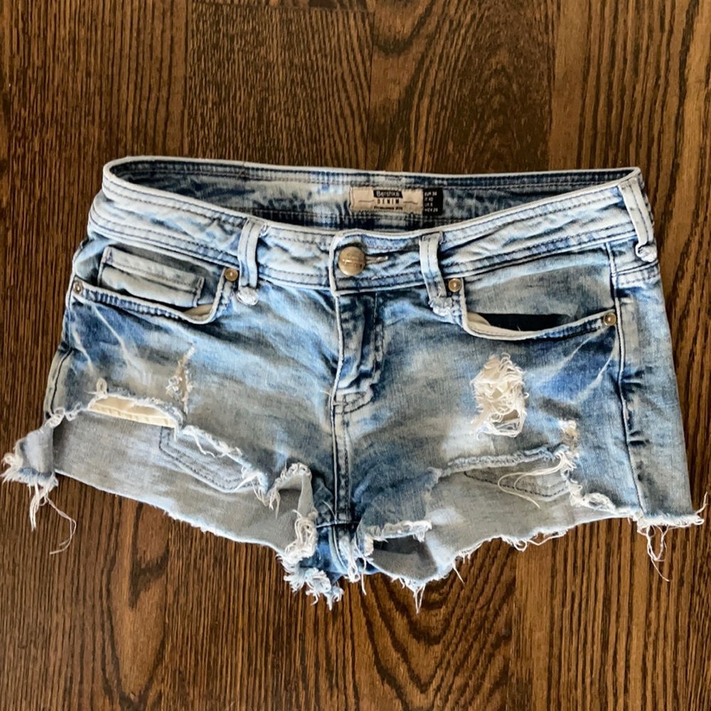 Distressed Jean shorts